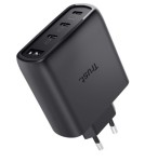 Trust Ładowarka czarna MAXO GaN 65W 3xUSB-C 1xUSB-A