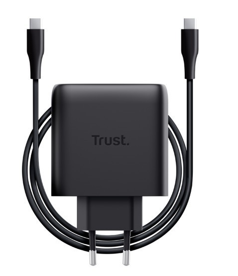 Trust Ładowarka czarna MAXO GaN 65W 3xUSB-C 1xUSB-A