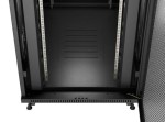 Lanberg Szafa instalacyjna rack stojąca 19 cali 47U 800x1200 czarna drzwi    perforowane LCD (flat pack) V2