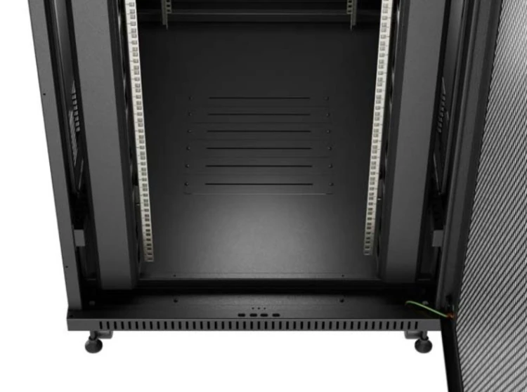 Lanberg Szafa instalacyjna rack stojąca 19 cali 47U 800x1200 czarna drzwi    perforowane LCD (flat pack) V2