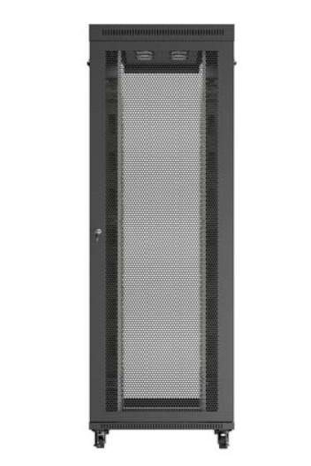 Lanberg Szafa instalacyjna rack stojąca 19 cali 47U 800x1200 czarna drzwi    perforowane LCD (flat pack) V2