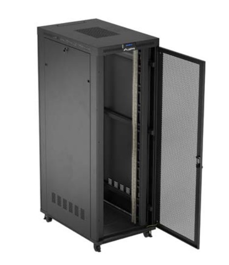 Lanberg Szafa instalacyjna rack stojąca 19 cali 47U 800x1200 czarna drzwi    perforowane LCD (flat pack) V2