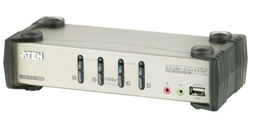 ATEN Przełącznik 4-portowy PS/2-USB VGA/Aud KVMP  W/OSD