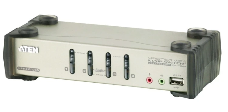 ATEN Przełącznik 4-portowy PS/2-USB VGA/Aud KVMP  W/OSD