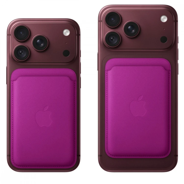 Apple Portfel z tkaniny FineWoven z MagSafe do iPhonea - magenta