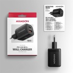 AXAGON ACU-PQ100 Ładowarka sieciowa GaN 100W, 2x port (USB-C + USB-A), PD3.0/PPS/QC4+, mini, czarna
