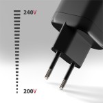 AXAGON ACU-PQ100 Ładowarka sieciowa GaN 100W, 2x port (USB-C + USB-A), PD3.0/PPS/QC4+, mini, czarna