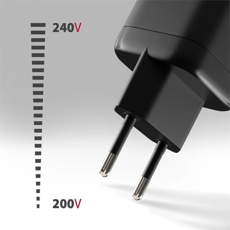 AXAGON ACU-PQ100 Ładowarka sieciowa GaN 100W, 2x port (USB-C + USB-A), PD3.0/PPS/QC4+, mini, czarna