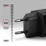 AXAGON ACU-PQ33 Ładowarka sieciowa GaN 33W, 2x port (USB-C + USB-A), PD3.0/PPS/QC4+, czarna
