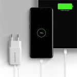 AXAGON ACU-PQ33W Ładowarka sieciowa GaN 33W, 2x port (USB-C + USB-A), PD3.0/PPS/QC4+, biała
