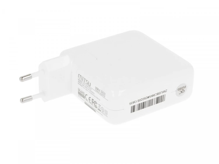 Mitsu Zasilacz ładowarka do laptopa 96W USB-C 5V-9V-12V-15V/3A, 20V/4.8A PD