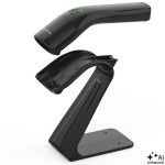 Qoltec Bezprzewodowy czytnik kodów kreskowych 1D 2D + stojak na skaner |QR | EAN | USB