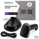 Qoltec Bezprzewodowy czytnik kodów kreskowych 1D 2D + stacja ładowania |QR | EAN | USB