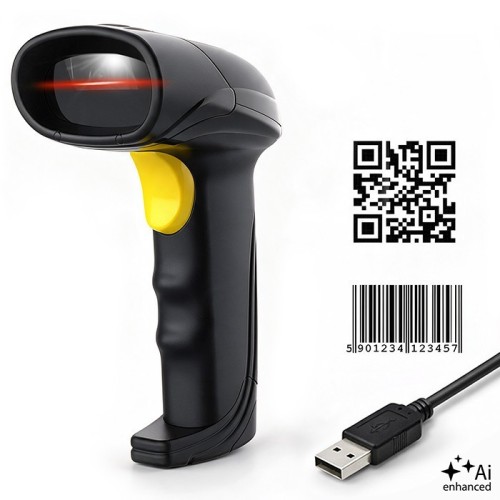 Qoltec Czytnik kodów kreskowych 1D 2D | QR | EAN | USB