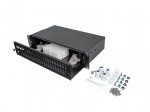 Lanberg Przełącznica światłowodowa 48XSC Simplex / 48XLC Duplex Rack 19 cali 2U czarna + akcesoria