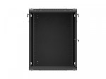 Lanberg Szafa instalacyjna rack wisząca 19 cali 15U 600x600 czarna drzwi metalowe (flat pack)
