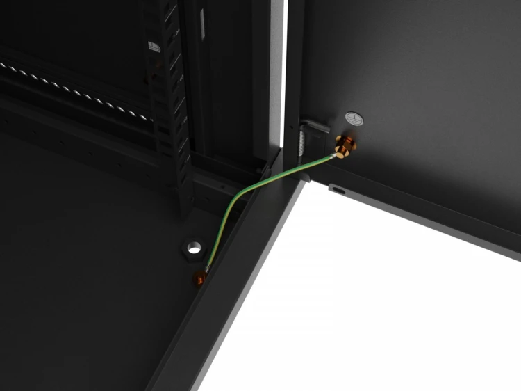 Lanberg Szafa instalacyjna rack wisząca 19 cali 15U 600x600 czarna drzwi metalowe (flat pack)