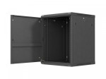Lanberg Szafa instalacyjna rack wisząca 19 cali 15U 600x600 czarna drzwi metalowe (flat pack)