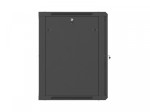 Lanberg Szafa instalacyjna rack wisząca 19 cali 15U 600x600 czarna drzwi metalowe (flat pack)