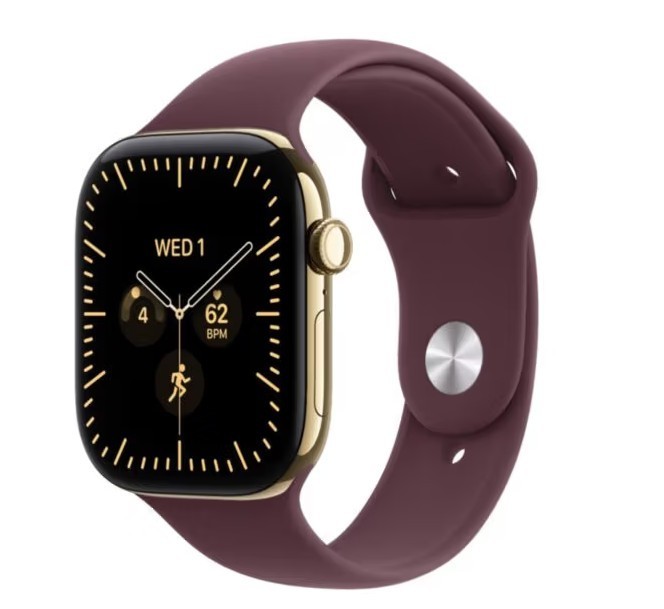Apple Watch Series 12 GPS + Cellular, koperta 46 mm z ceramiki w kolorze granatowej nocy, pasek sportowy w kolorze granatu - rozmiar M/L