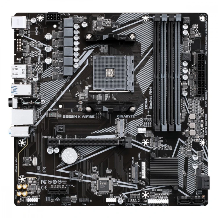 Gigabyte Płyta główna B550M K WIFI6E AM4 4DDR 4 mATX