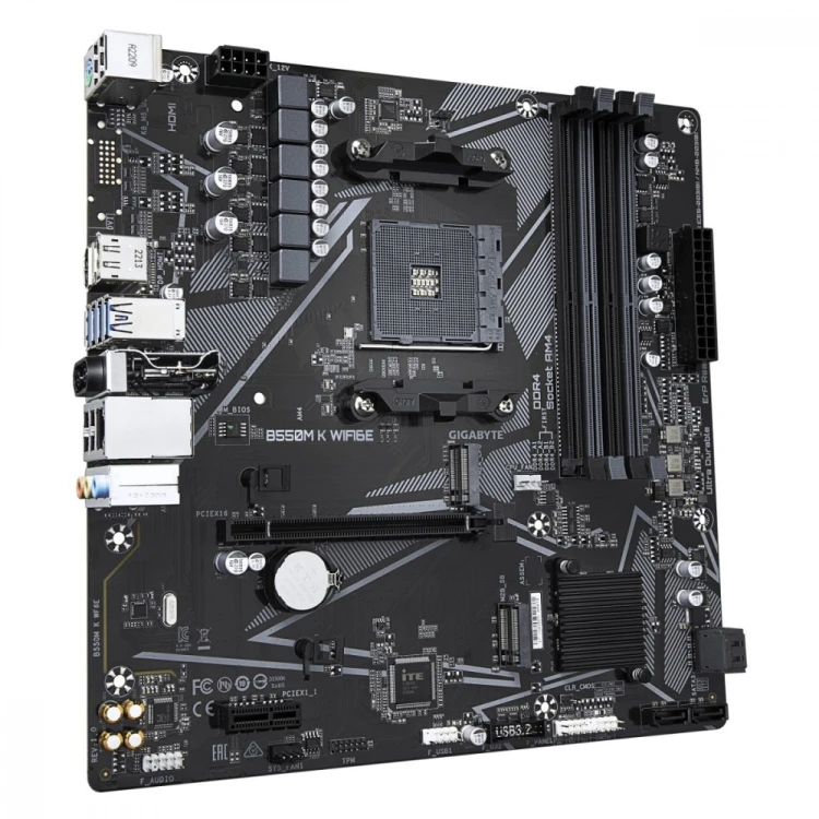 Gigabyte Płyta główna B550M K WIFI6E AM4 4DDR 4 mATX