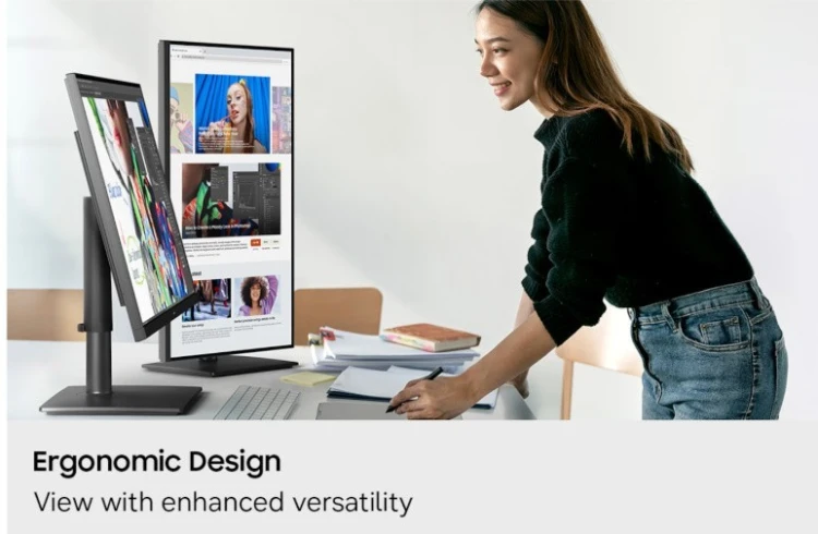 Samsung Monitor 32 cali Viewfinity S80UH IPS 3840x2160 UHD 16:9 1xHDMI 1xDP 1xUSB-C 90W 3xUSB-A Easy Connection KVM PIP/PBP 5ms 60Hz HAS+PIV płaski 3Y