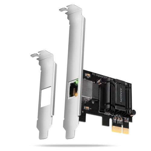 AXAGON PCEE-G50 Karta sieciowa PCIe 3.1 x1, port RJ-45 5GbE (5/2.5/1G), chipset Realtek RTL8126, PXE, Wake-on-LAN, radiator, śledź SP/LP