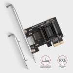 AXAGON PCEE-G50 Karta sieciowa PCIe 3.1 x1, port RJ-45 5GbE (5/2.5/1G), chipset Realtek RTL8126, PXE, Wake-on-LAN, radiator, śledź SP/LP