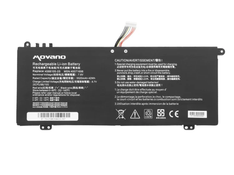 Movano Bateria 4588105-2S do Medion Akoya E15403 Dynabook Satellite Pro C50-H - 5520 mAh (42 Wh)