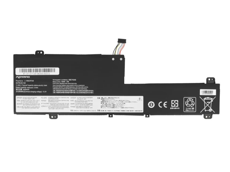 Movano Bateria L19M3PD6 L19C3PD6 do Lenovo Flex 5-15IIL05 5-14ITL05 5-14ARE05 - 4560 mAh (52.5 Wh)