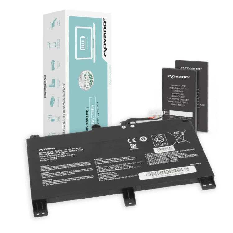 Movano Bateria B31N1726 do ASUS TUF Gaming FX505DT FX505DV FX505DU FX505DY - 4212 mAh (48 Wh)