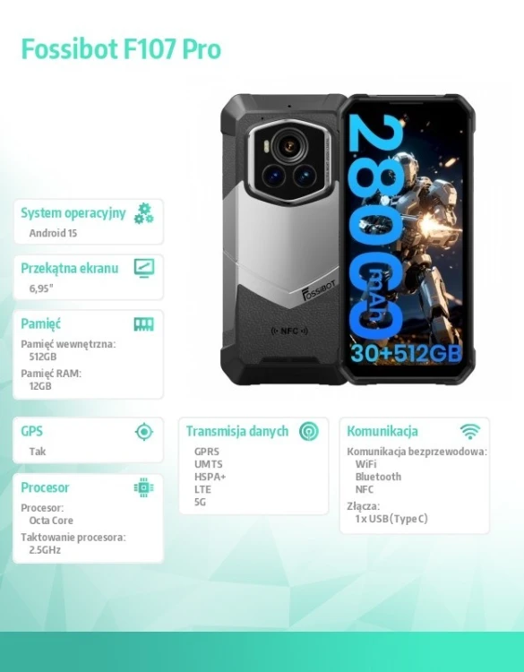 Fossibot Smartfon F107 Pro