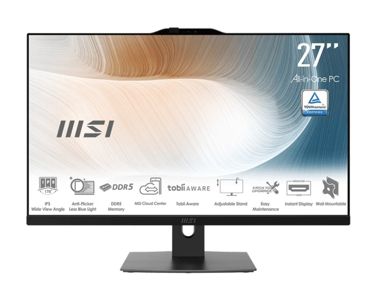 MSI Komputer Modern AM272P 1MA-1489XEU nOS/Intel Core 5 120U/8GB/500GB/UMA/27 cali/Czarny