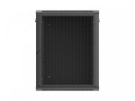 Lanberg Szafa instalacyjna rack wisząca 19 cali 15U 600x450 czarna drzwi perforowane (flat pack)