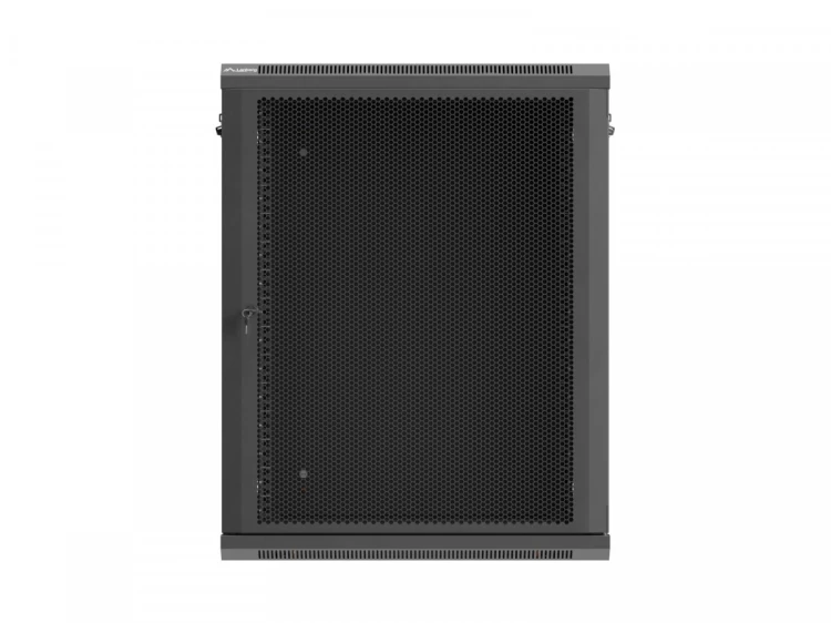 Lanberg Szafa instalacyjna rack wisząca 19 cali 15U 600x450 czarna drzwi perforowane (flat pack)