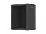 Lanberg Szafa instalacyjna rack wisząca 19 cali 15U 600x450 czarna drzwi perforowane (flat pack)