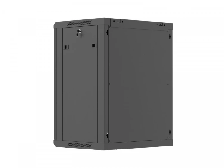 Lanberg Szafa instalacyjna rack wisząca 19 cali 15U 600x450 czarna drzwi perforowane (flat pack)