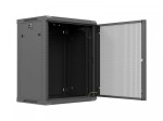 Lanberg Szafa instalacyjna rack wisząca 19 cali 15U 600x450 czarna drzwi perforowane (flat pack)