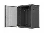 Lanberg Szafa instalacyjna rack wisząca 19 cali 15U 600x450 czarna drzwi perforowane (flat pack)