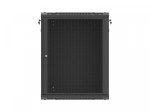 Lanberg Szafa instalacyjna rack wisząca 19 cali 15U 600x600 czarna drzwi perforowane (flat pack)