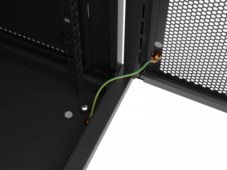 Lanberg Szafa instalacyjna rack wisząca 19 cali 15U 600x600 czarna drzwi perforowane (flat pack)