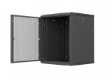 Lanberg Szafa instalacyjna rack wisząca 19 cali 15U 600x600 czarna drzwi perforowane (flat pack)