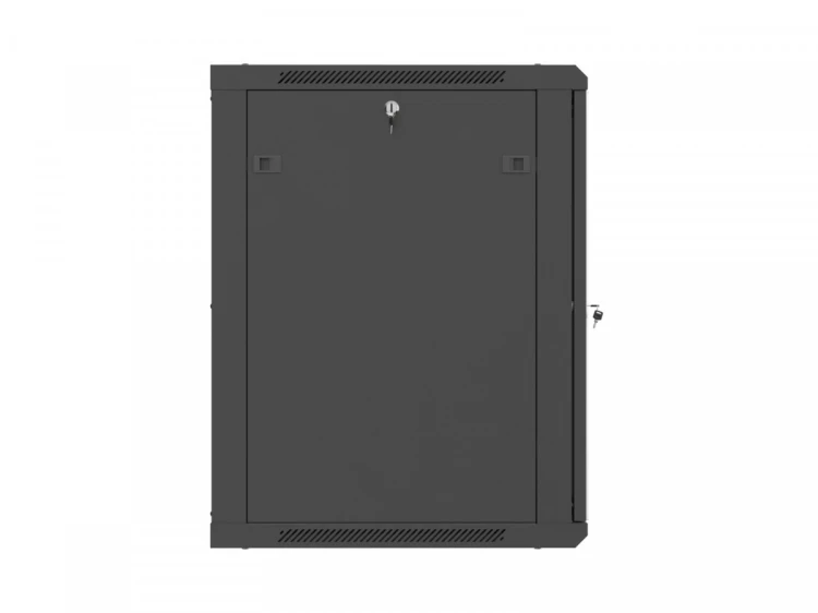 Lanberg Szafa instalacyjna rack wisząca 19 cali 15U 600x600 czarna drzwi perforowane (flat pack)