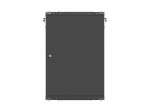 Lanberg Szafa instalacyjna rack wisząca 19 cali 18U 600x600 czarna drzwi metalowe (flat pack)