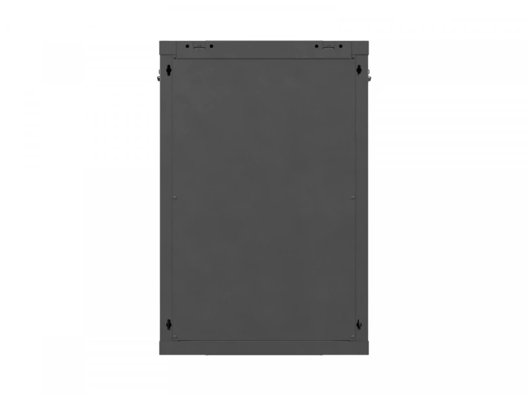 Lanberg Szafa instalacyjna rack wisząca 19 cali 18U 600x600 czarna drzwi metalowe (flat pack)