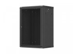 Lanberg Szafa instalacyjna rack wisząca 19 cali 18U 600x450 czarna drzwi perforowane (flat pack)