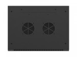 Lanberg Szafa instalacyjna rack wisząca 19 cali 18U 600x450 czarna drzwi perforowane (flat pack)