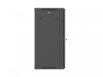 Lanberg Szafa instalacyjna rack wisząca 19 cali 18U 600x450 czarna drzwi perforowane (flat pack)