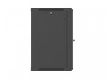 Lanberg Szafa instalacyjna rack wisząca 19 cali 18U 600x600 czarna drzwi perforowane (flat pack)